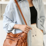 Bolso Bandolera Vintage Camello 2