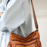 Bolso Bandolera Vintage Camello 4