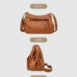 Bolso Bandolera Vintage Camello 6