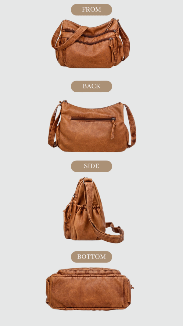 Bolso Bandolera Vintage Camello 6