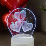 Lampara Corazon 3D Blanco