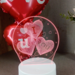 Lampara Corazon 3D Rojo