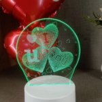 Lampara Corazon 3D Verde